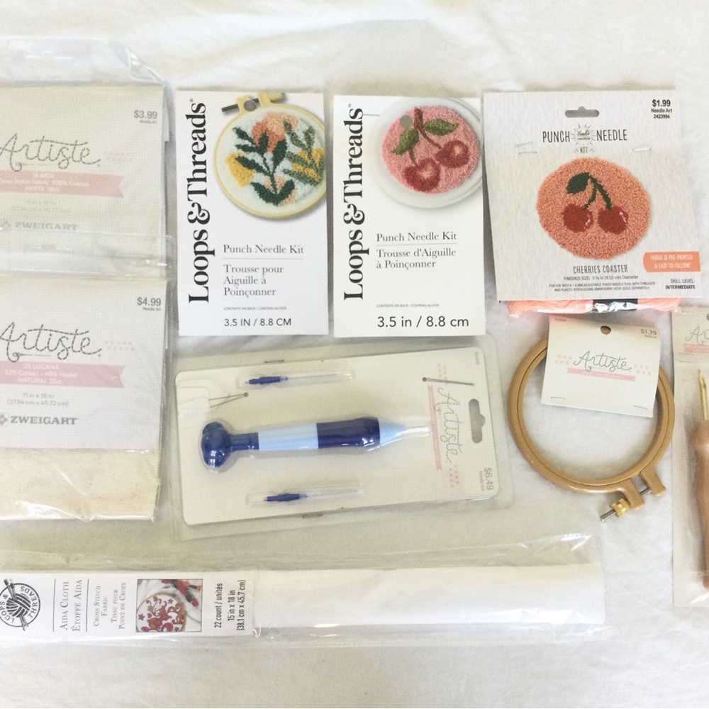 PRICE DROP! NWT Lot of Crafting Punch Needle Supplies